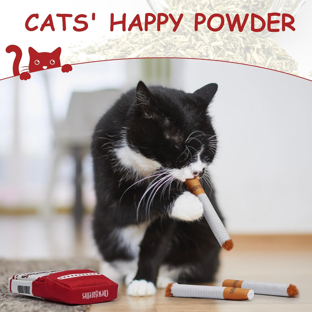 Nocciola Paquete de 3 juguetes de hierba gatera para gatos, diverti...