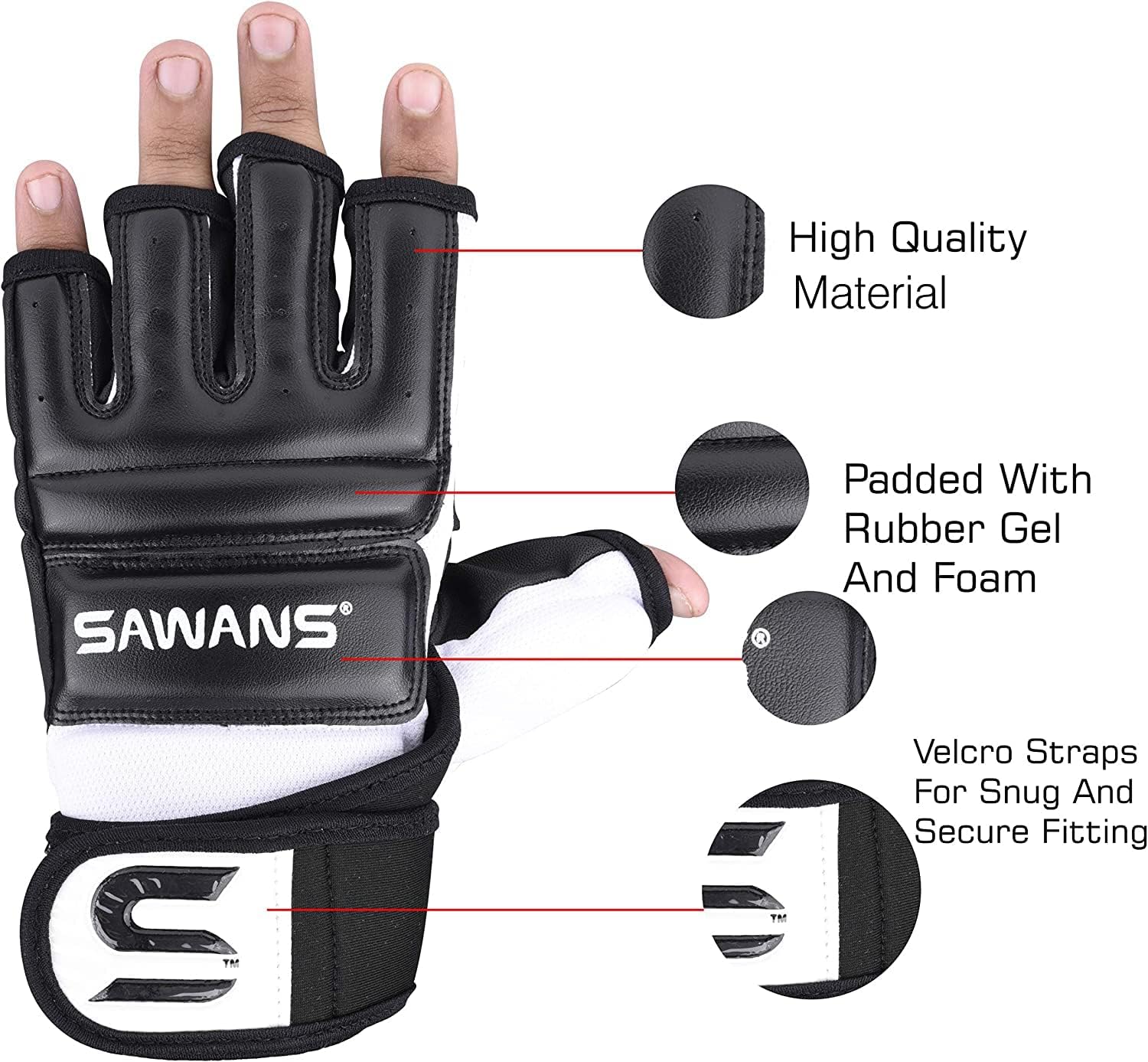 SAWANS Saco de Boxeo Guantes de Boxeo Manoplas de Karate MMA Combat...