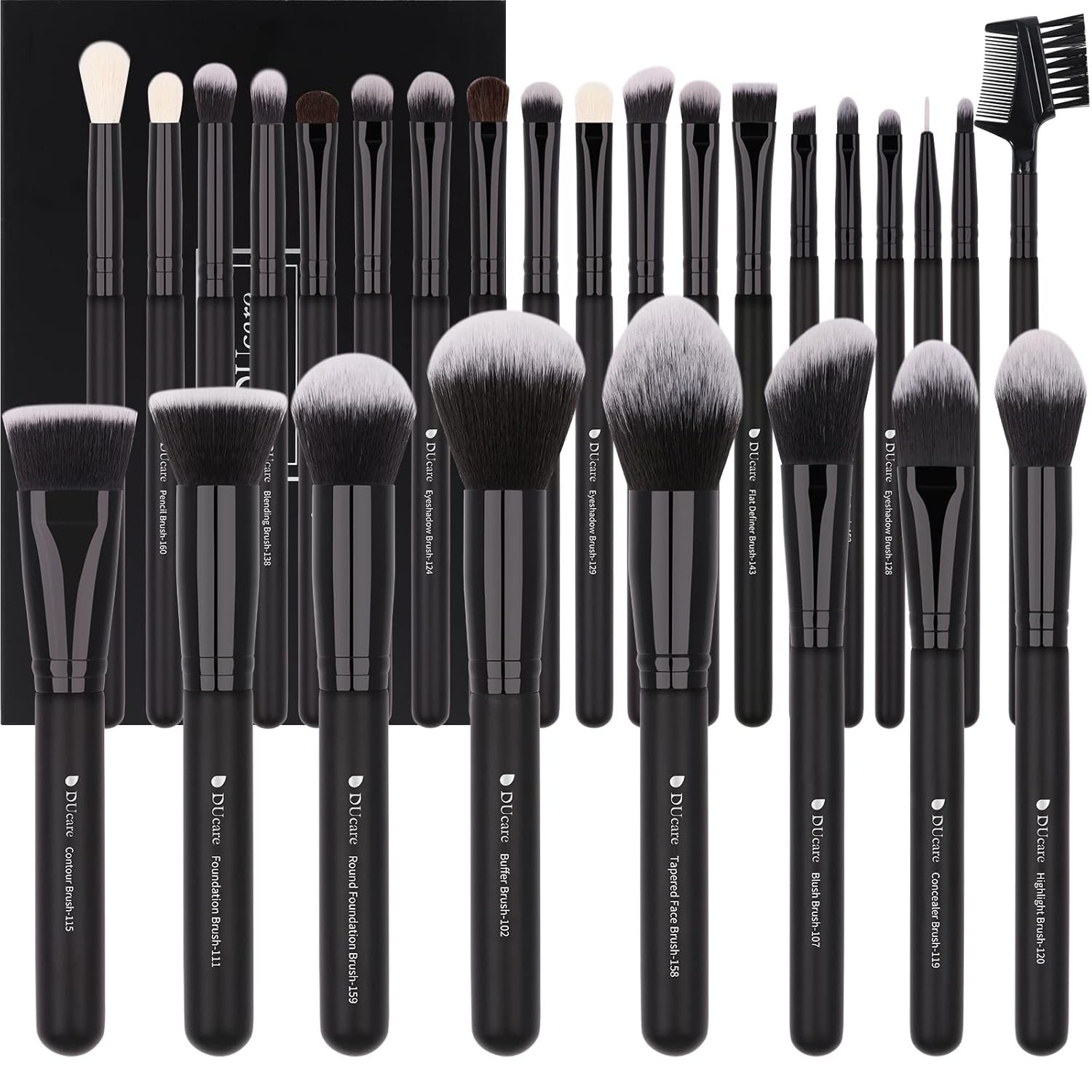 DUcare Juego de brochas de maquillaje profesional, 27 piezas, juego...