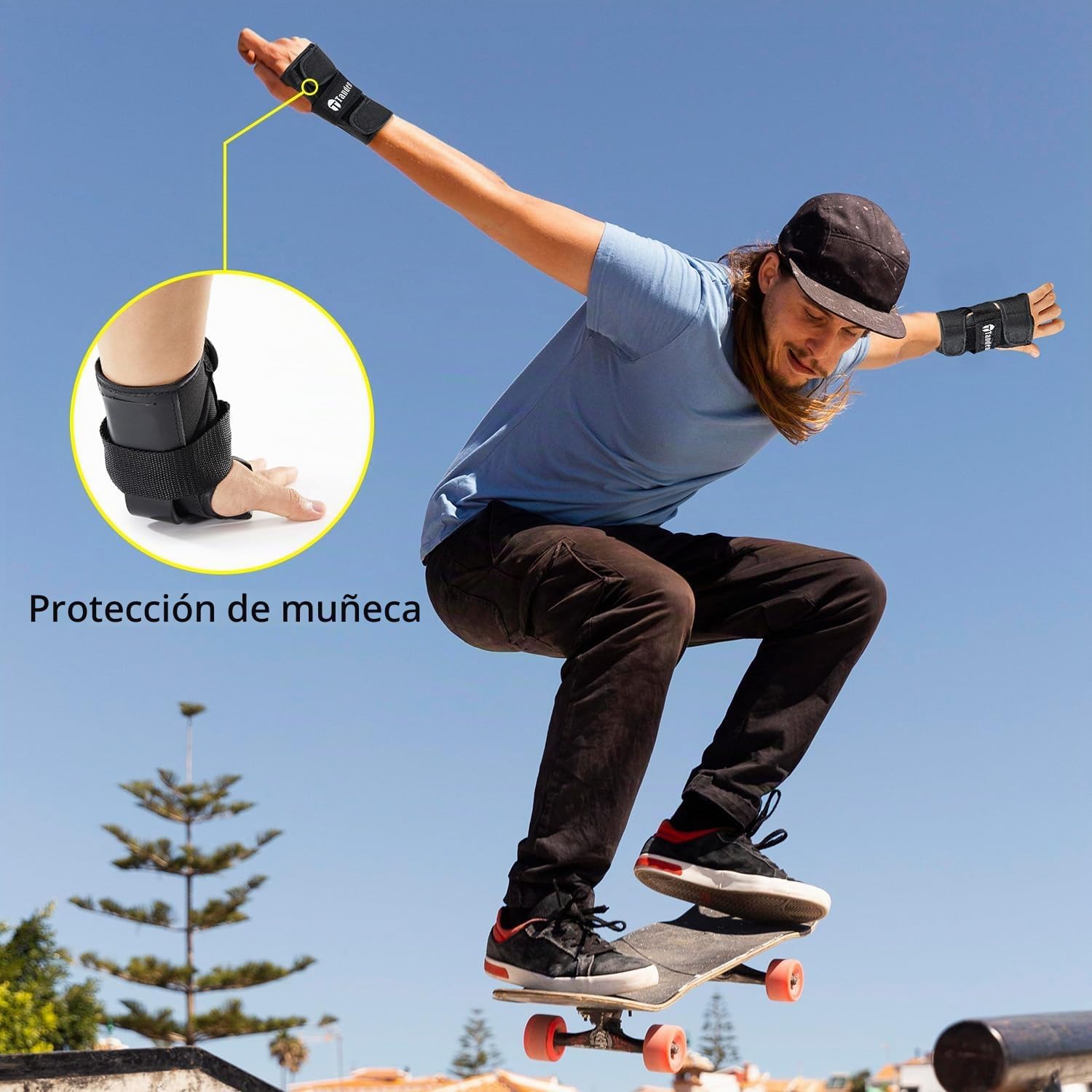 Tanden - Protectores de muñeca para patinaje, equipo de protección...