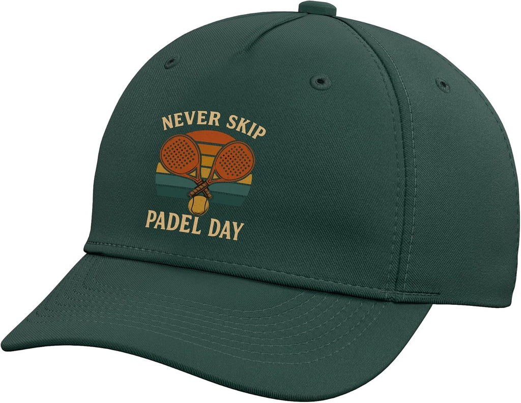 Gorra de béisbol ajustable Never Skip Padel Day Retro Padel Tennis