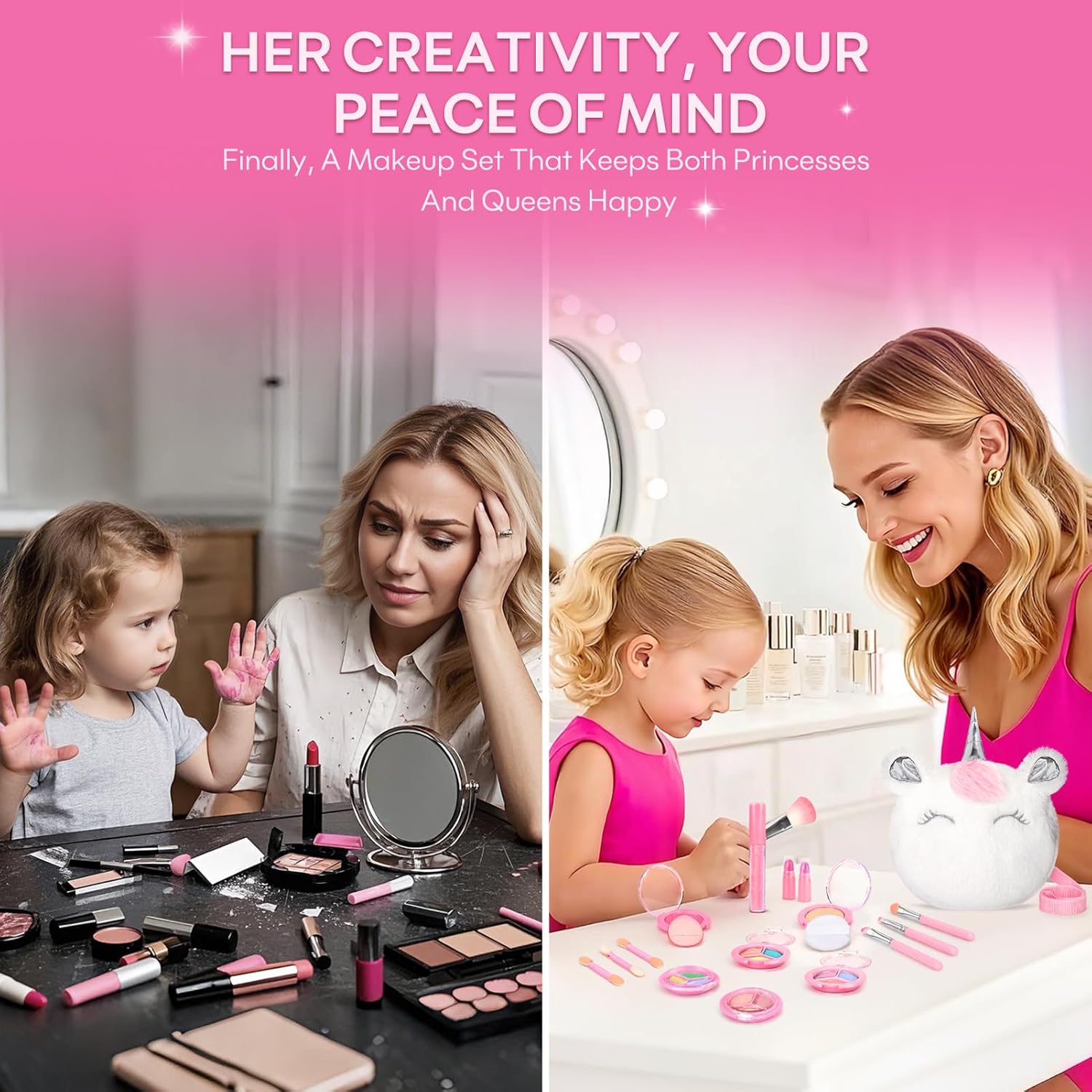 Kit de maquillaje real para niñas de 3 a 10 años: juego de juguetes...