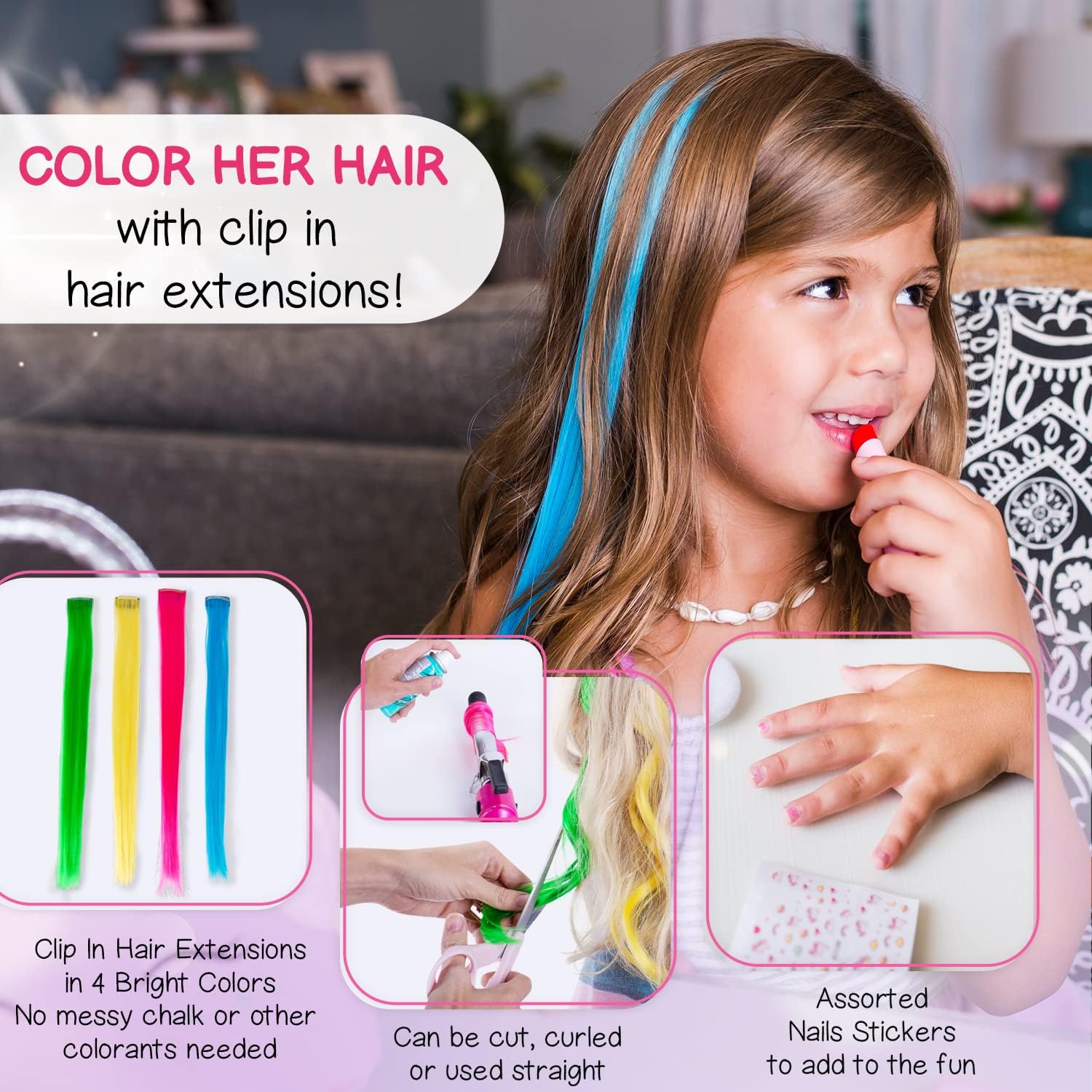 Kit de maquillaje de simulación para niñas pequeñas con bolso de un...