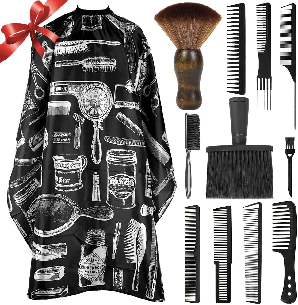 Set de 12 peines para cortar cabello - peines de barbero para hombr...
