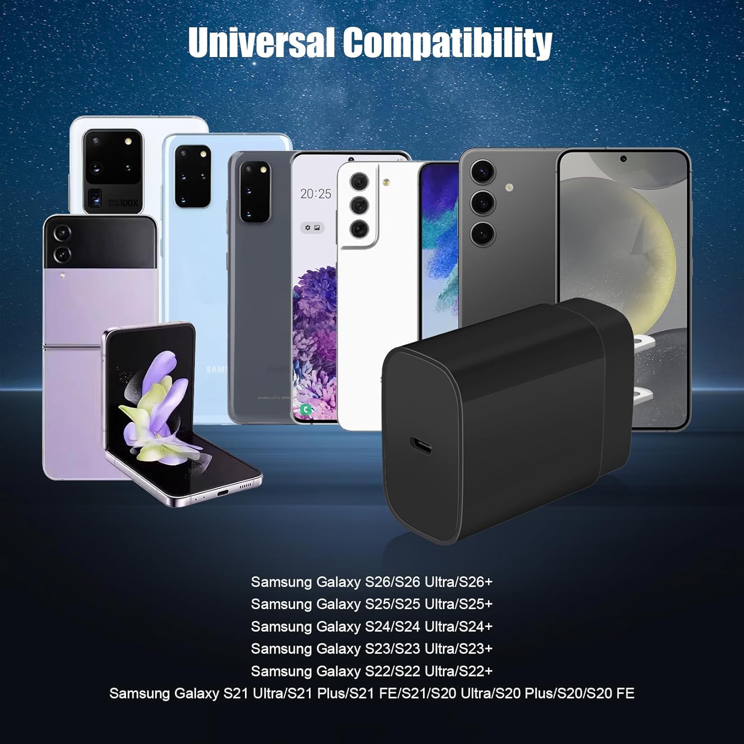 Cargador USB C súper rápido para Samsung, cargador Samsung de 25 W,...