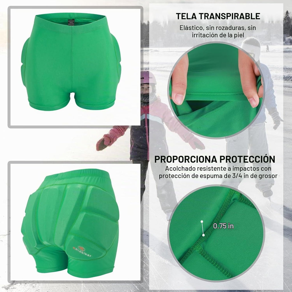 Kids Hip Butt Protection Pads Shorts, Youth Child 3D Tailbone Prote...