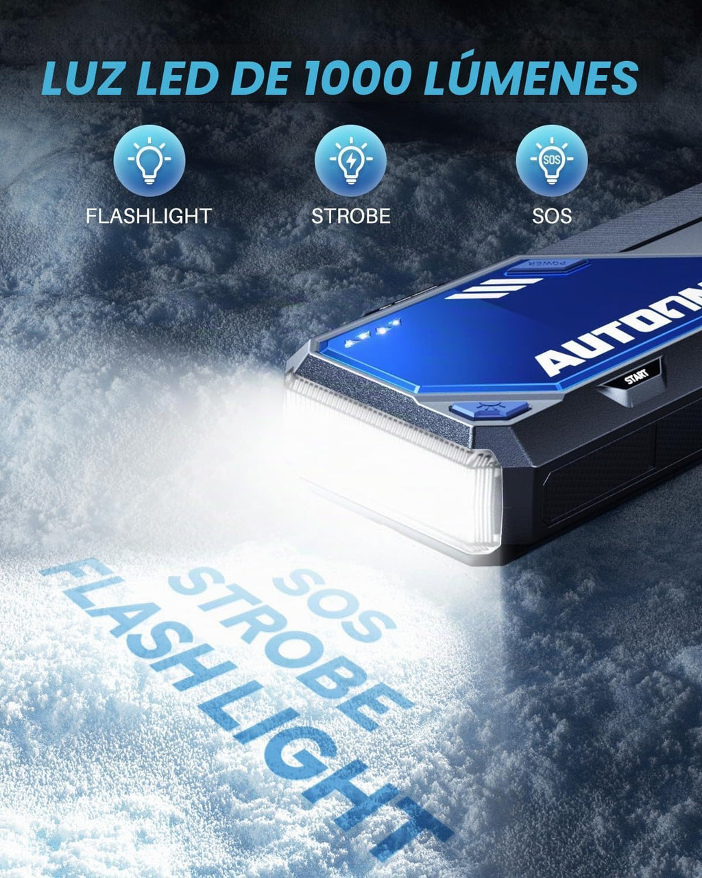 AUTOONE 9500A Arrancador de Coche 12V Arrancador de Batería de Coch...
