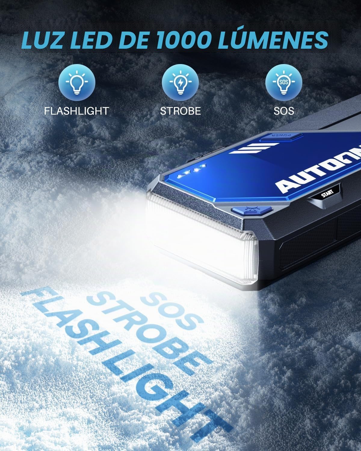 AUTOONE 9500A Arrancador de Coche 12V Arrancador de Batería de Coch...