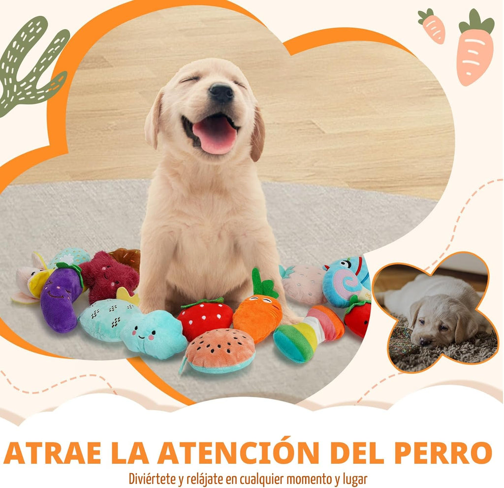 QTwoof Conjunto Alegre de 20 Juguetes Chirriantes para Perros - Inc...