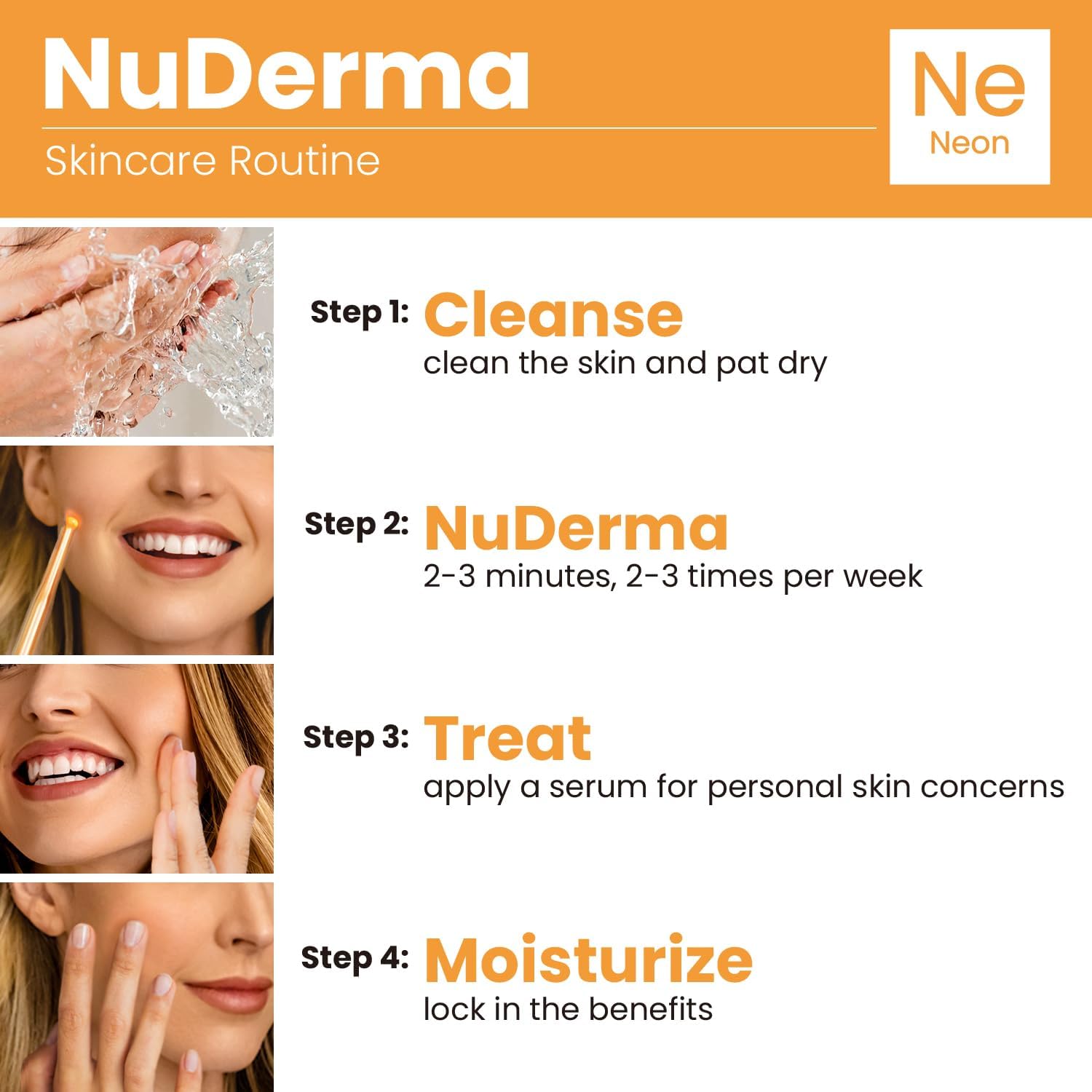 Pure Daily Care NuDerma Varita Manual para Terapia de la Piel con N...