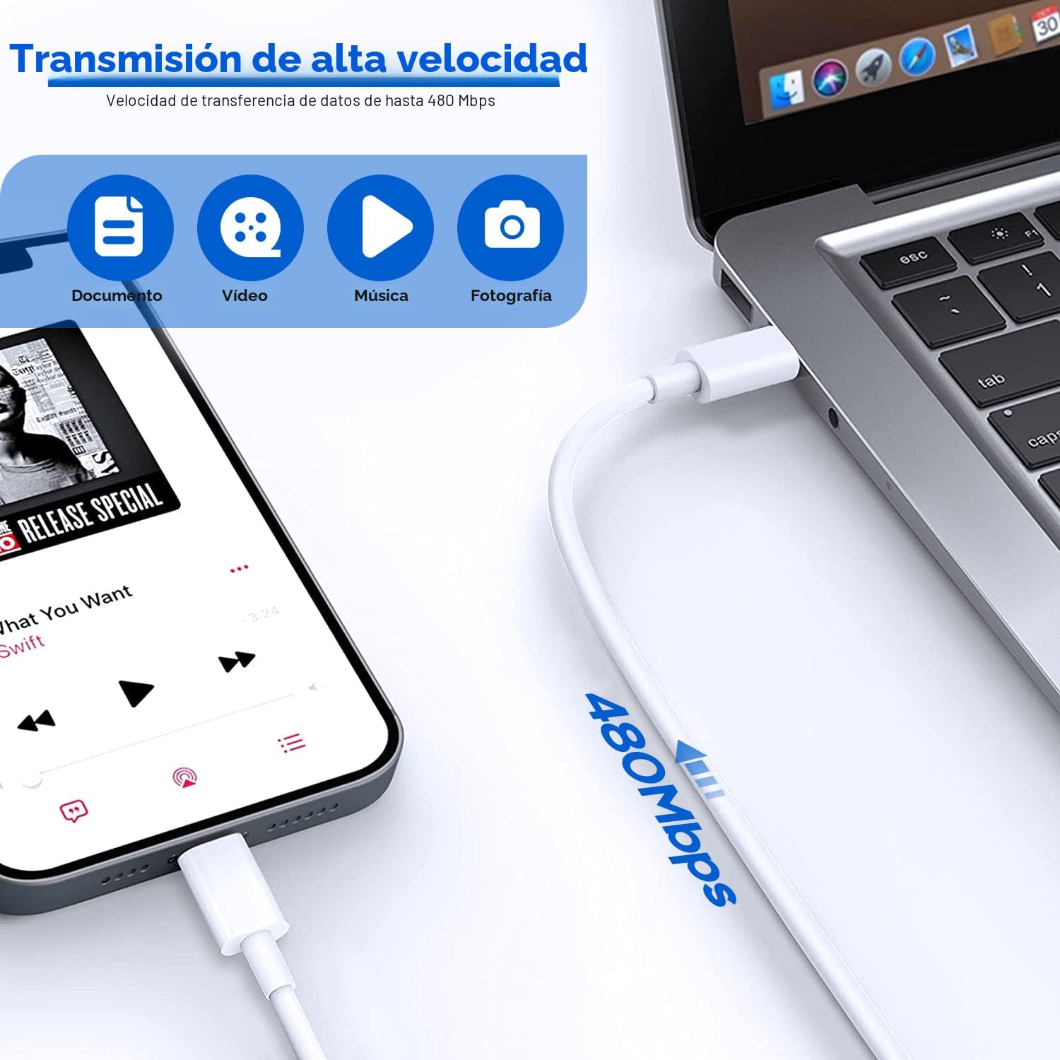 Cargador rápido para iPhone, cargador de iPhone de carga rápida, pa...