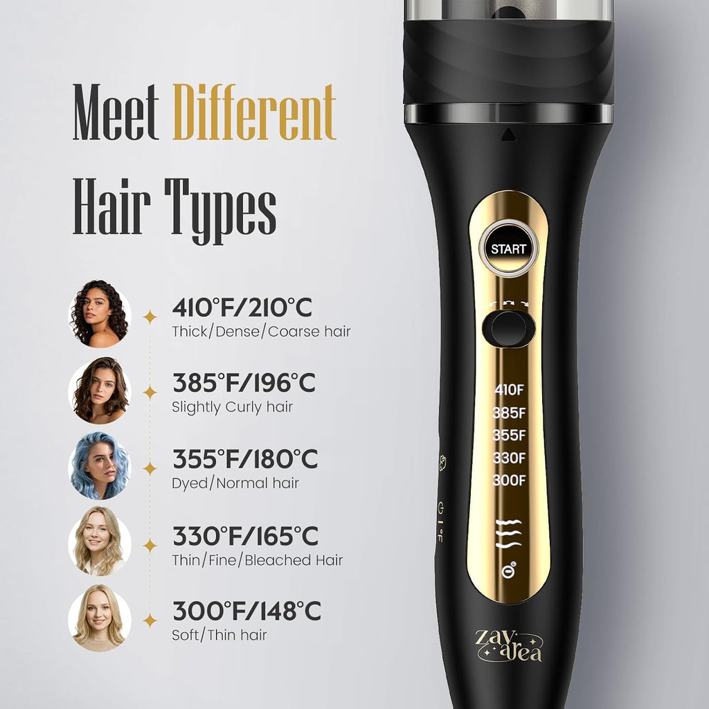 Zavarea Plancha rizadora giratoria automática para cabello largo, v...