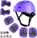 WayEee Juego de casco de bicicleta para niños, rodilleras, equipo d...
