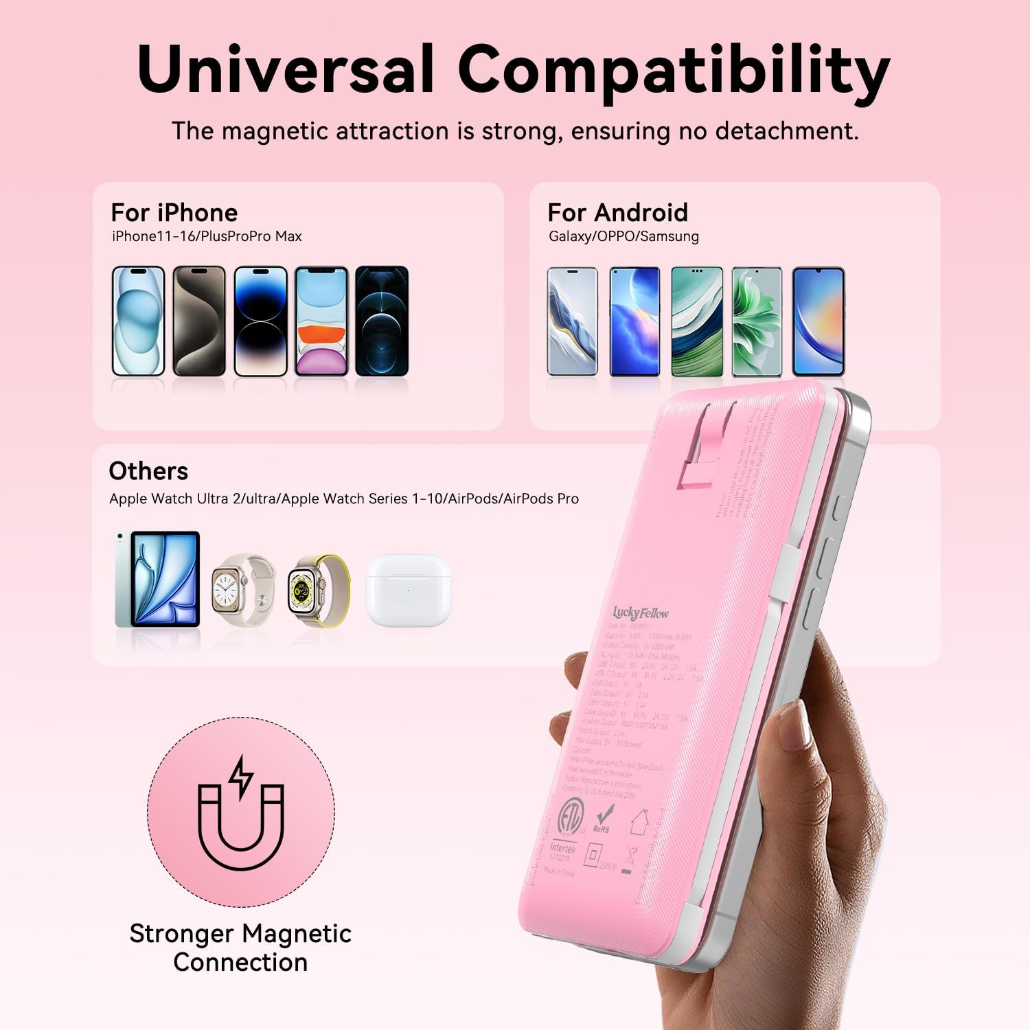 Cargador Portátil Magnético de 10000mAh para iWatch e iPhone, Banco...