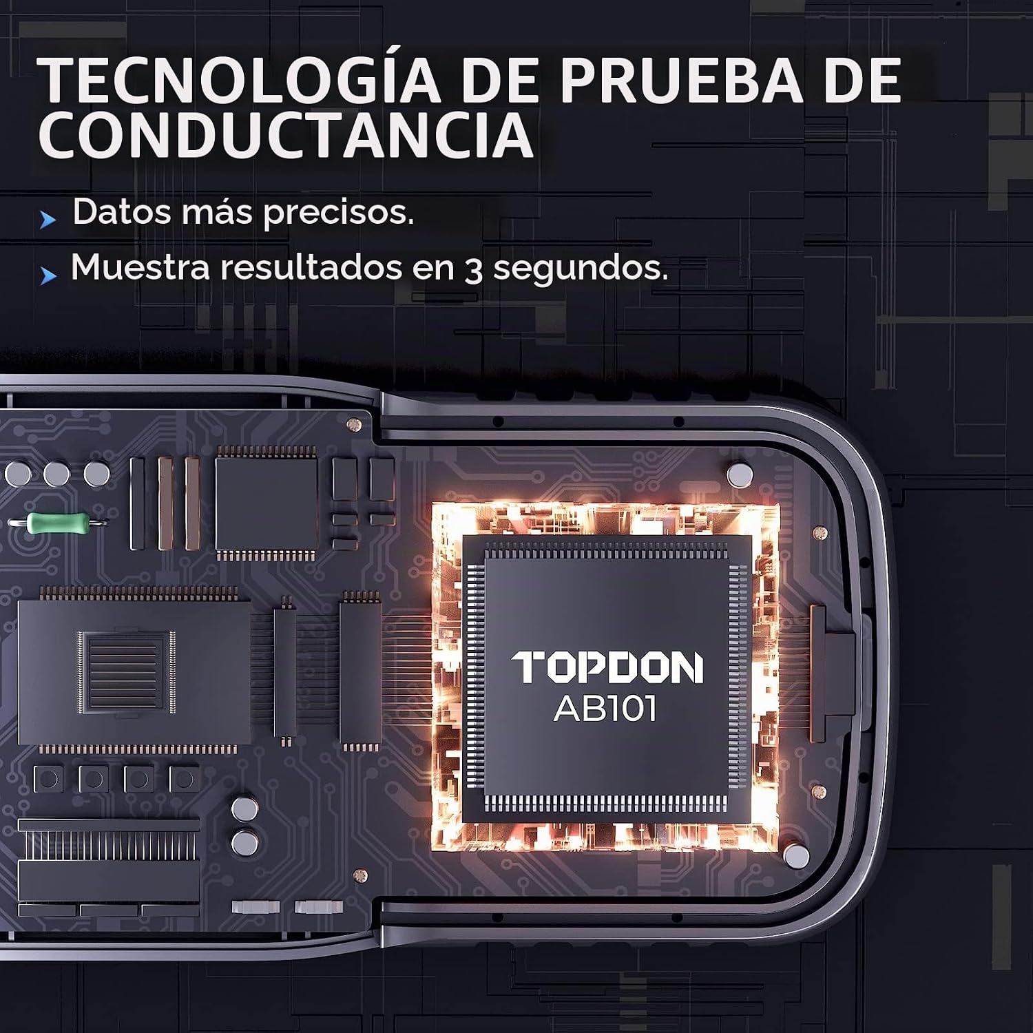 TOPDON AB101 Probador de Batería de Coche 12V Probador de Carga de...