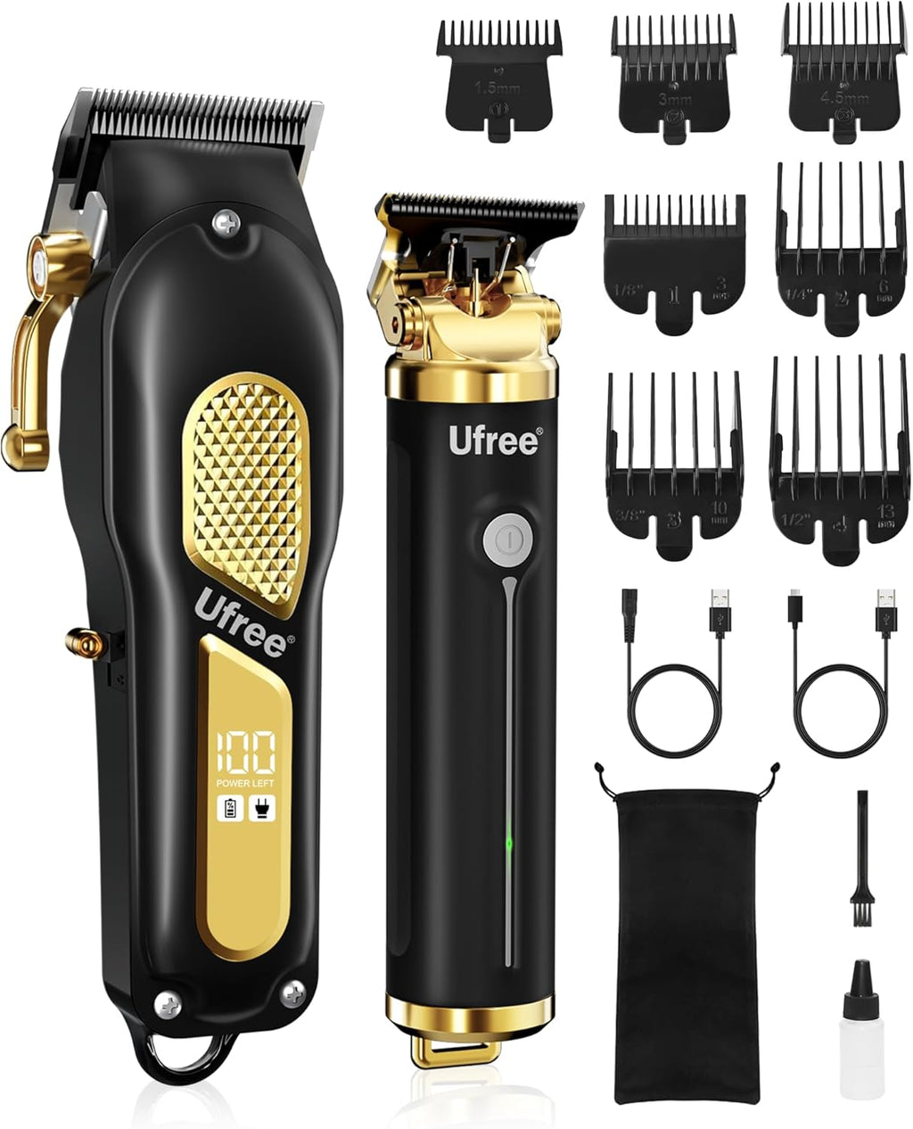 Ufree Juego de cortapelos para hombres, cortapelos y recortadores,...