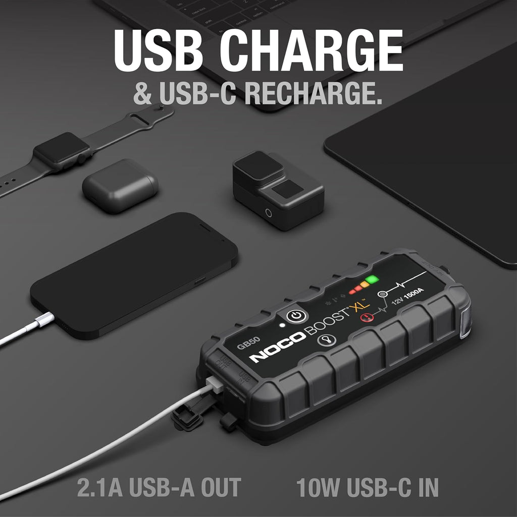NOCO Boost GB50: Arrancador de salto UltraSafe de 1500A \u2013 Paqu...