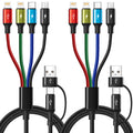 Cable de Carga Múltiple 6 en 1, Paquete de 2 Cables Cargadores Múlt...