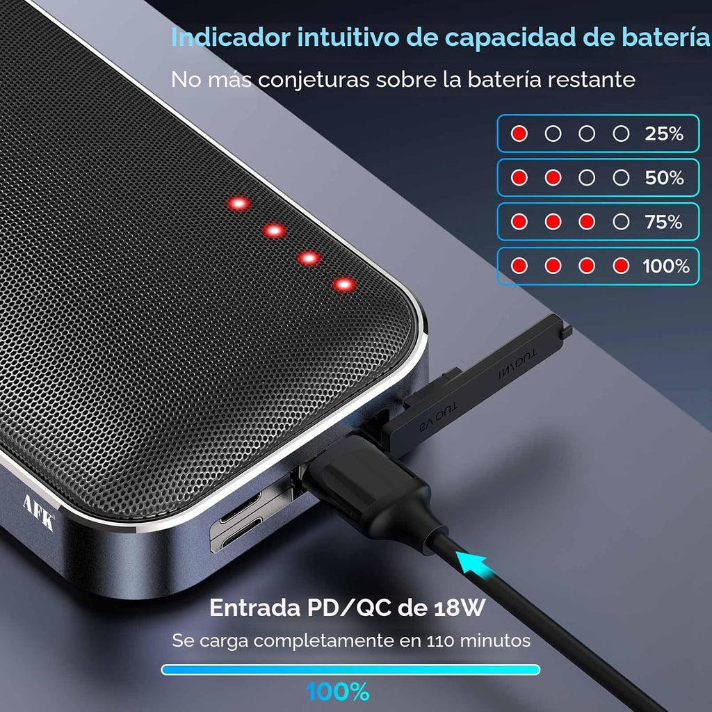Altavoz Bluetooth AFK con Cargador Portátil, Altavoz Inalámbrico co...