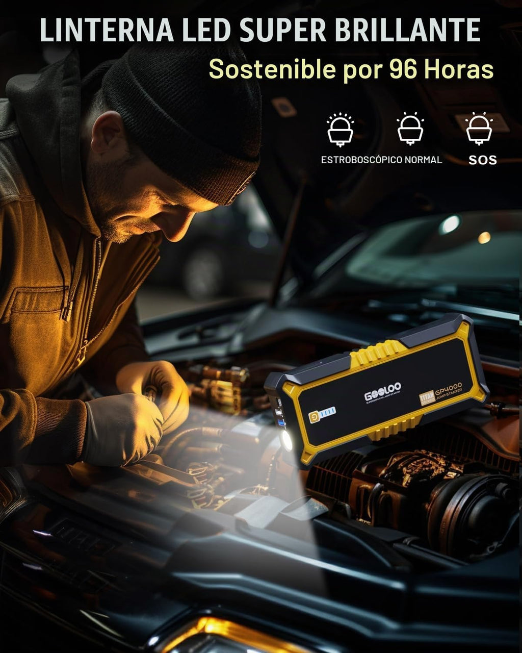 GOOLOO GP4000 Arrancador de batería 4000A Pico para automóvil (todo...