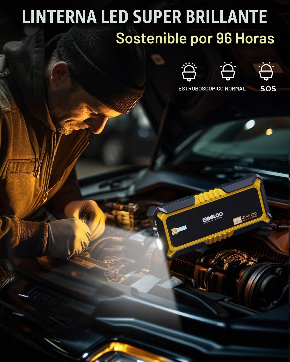 GOOLOO GP4000 Arrancador de batería 4000A Pico para automóvil (todo...