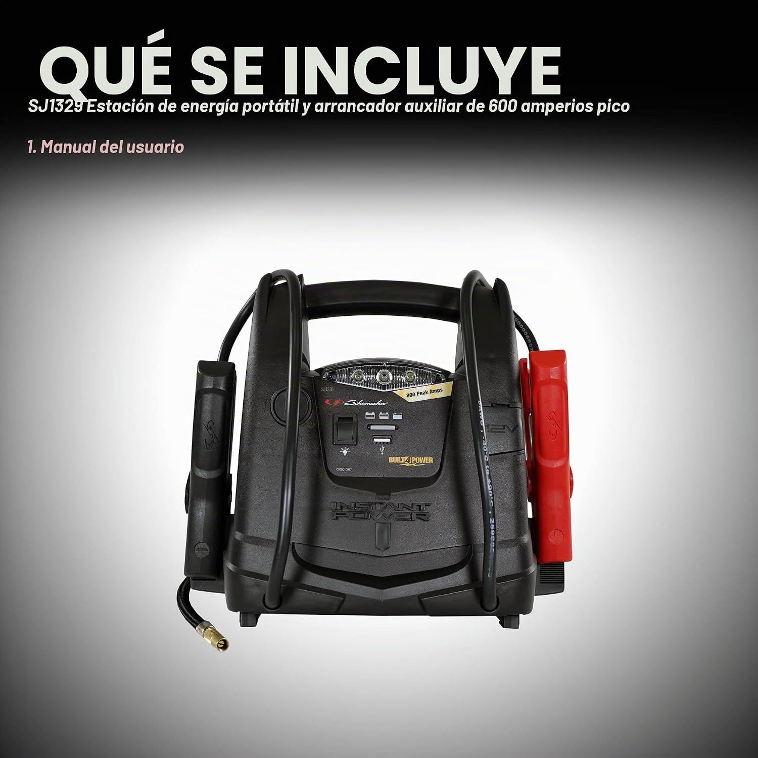Schumacher Electric Arrancador de batería de auto de 800A y estació...