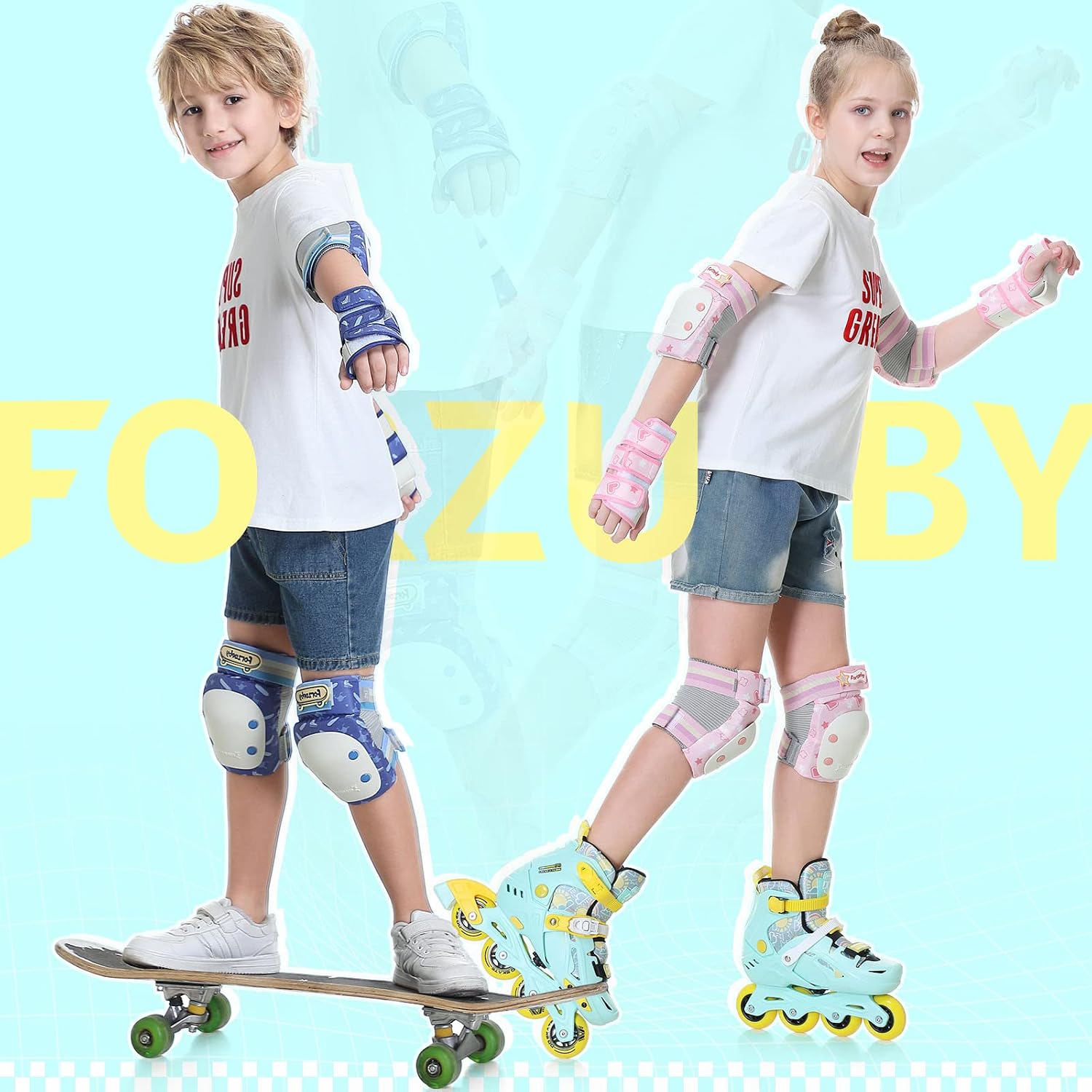 Forzueby - Rodilleras, coderas, muñequeras para niños\/adultos, jue...