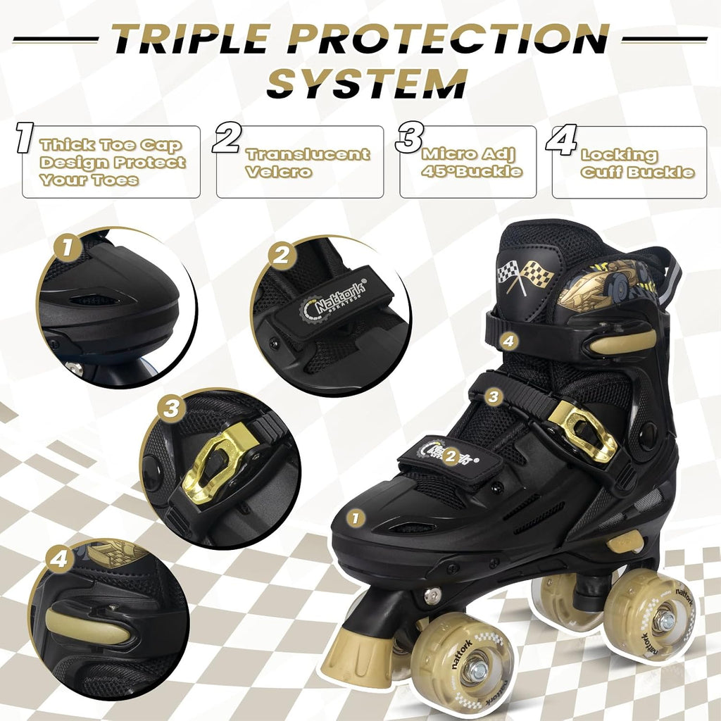 Nattork - Patines ajustables para niños, chicos y chicas adolescent...
