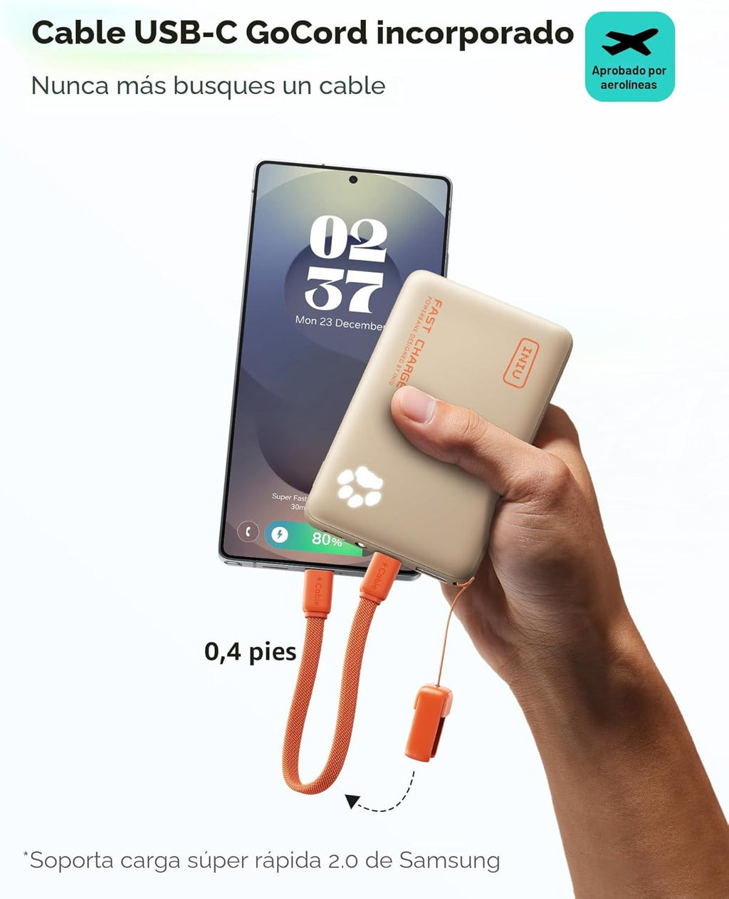 INIU Cargador portátil, Batería externa ultra delgada de 10000 mAh...