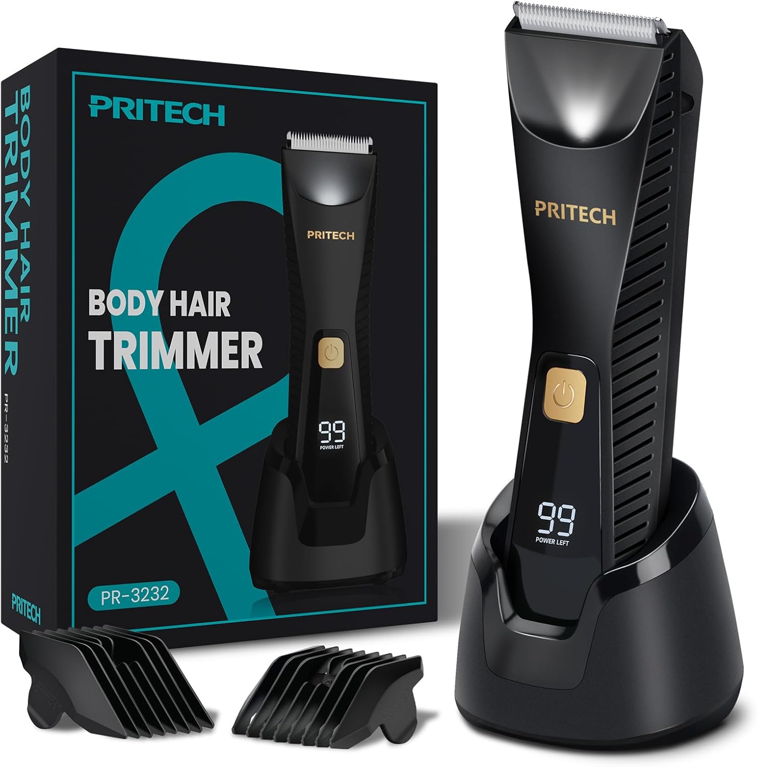 PRITECH Manscape - Recortadora de pelo corporal \u2013 Cortadora de...