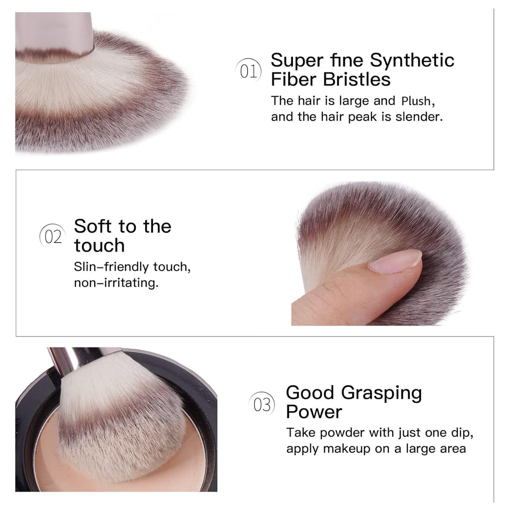 Juego de brochas de maquillaje con estuche, MAANGE Set de 18 piezas...