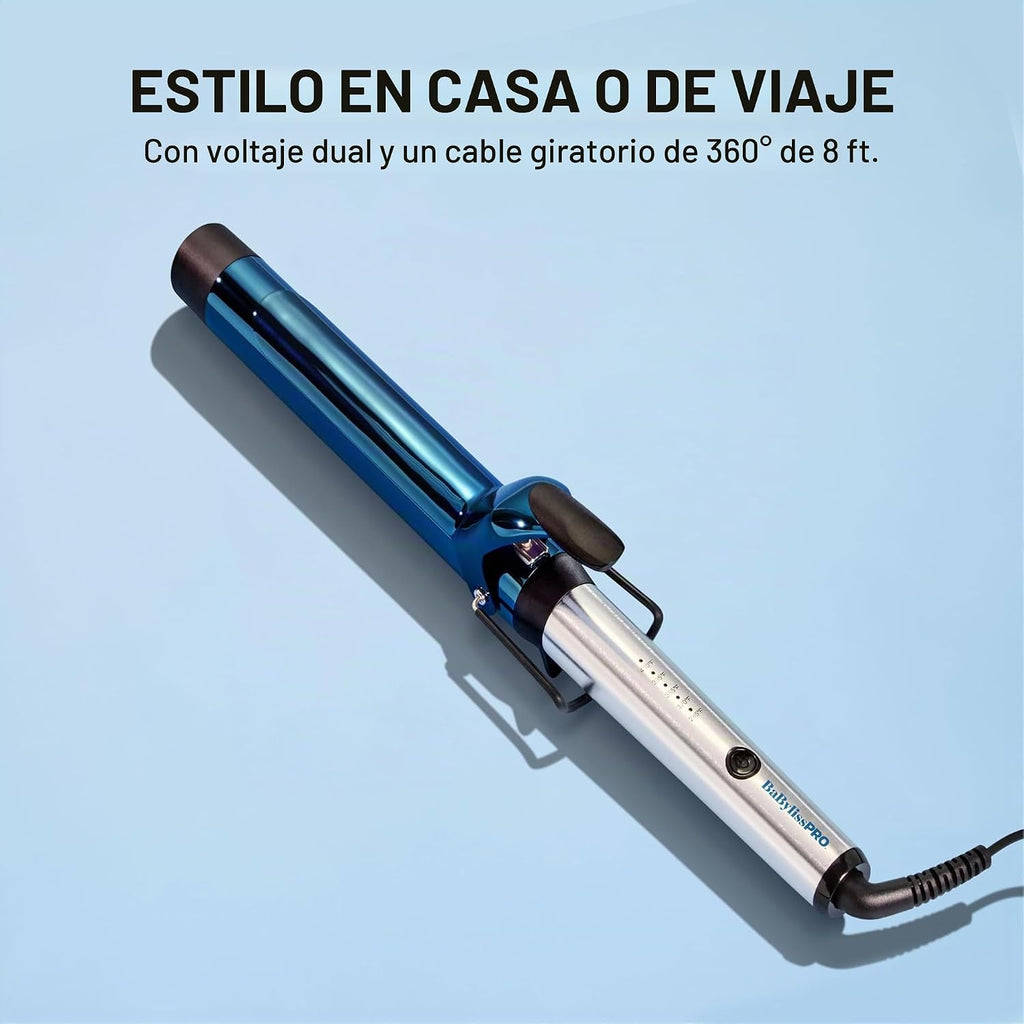 BabylissPRO Rizador profesional Nano Titanium con barril extendido\...