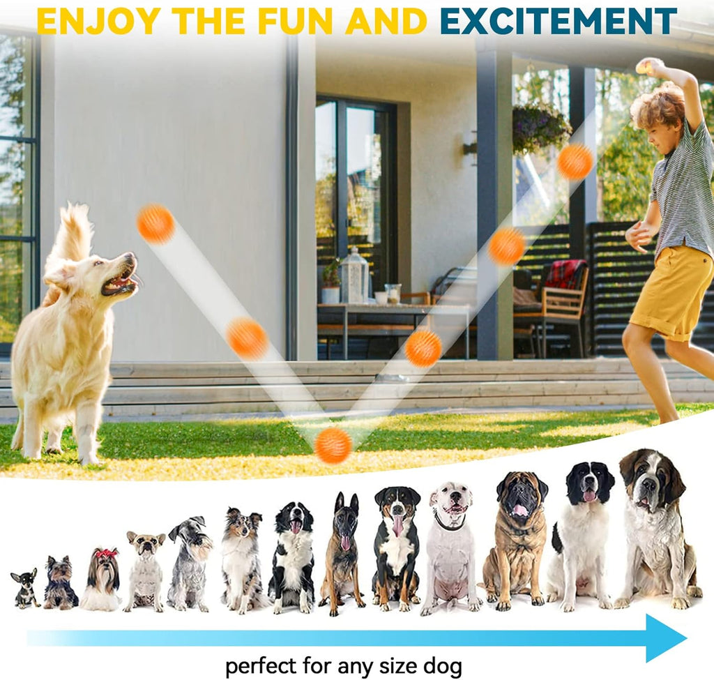 SHARLOVY Pelota de juguetes para perros grandes de 3.5", paquet...