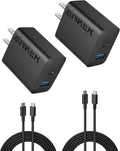 Anker - Cargador para iPhone 17\/16, 2 unidades, 20 W, cargador USB...