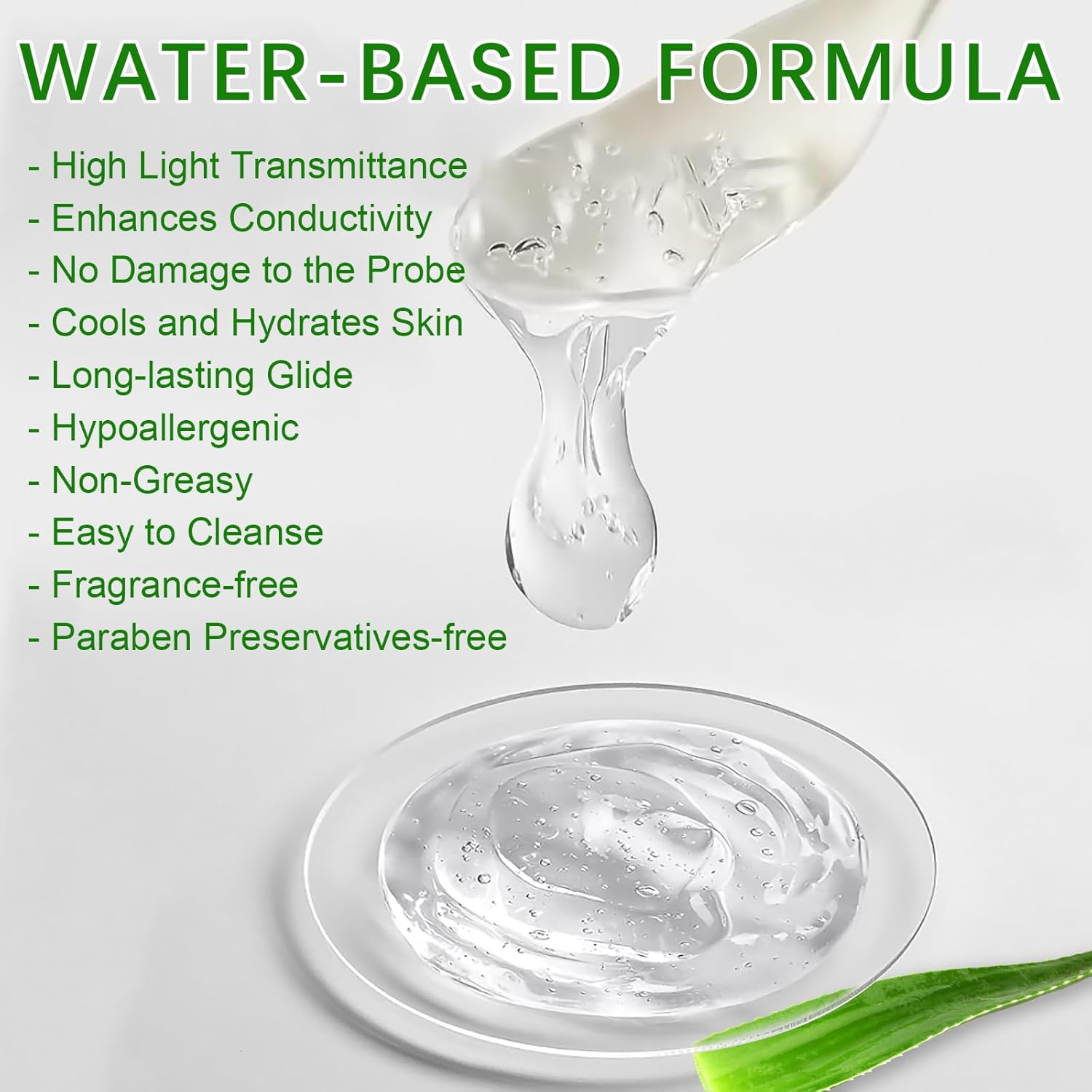 Gel conductor de aloe vera de 84 onzas líquidas para dispositivo fa...