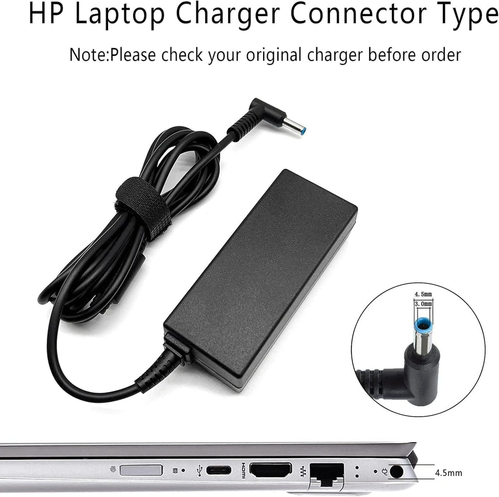 45W 19.5V 2.31A para cargador de laptop HP Punta azul, HP Pavilion...