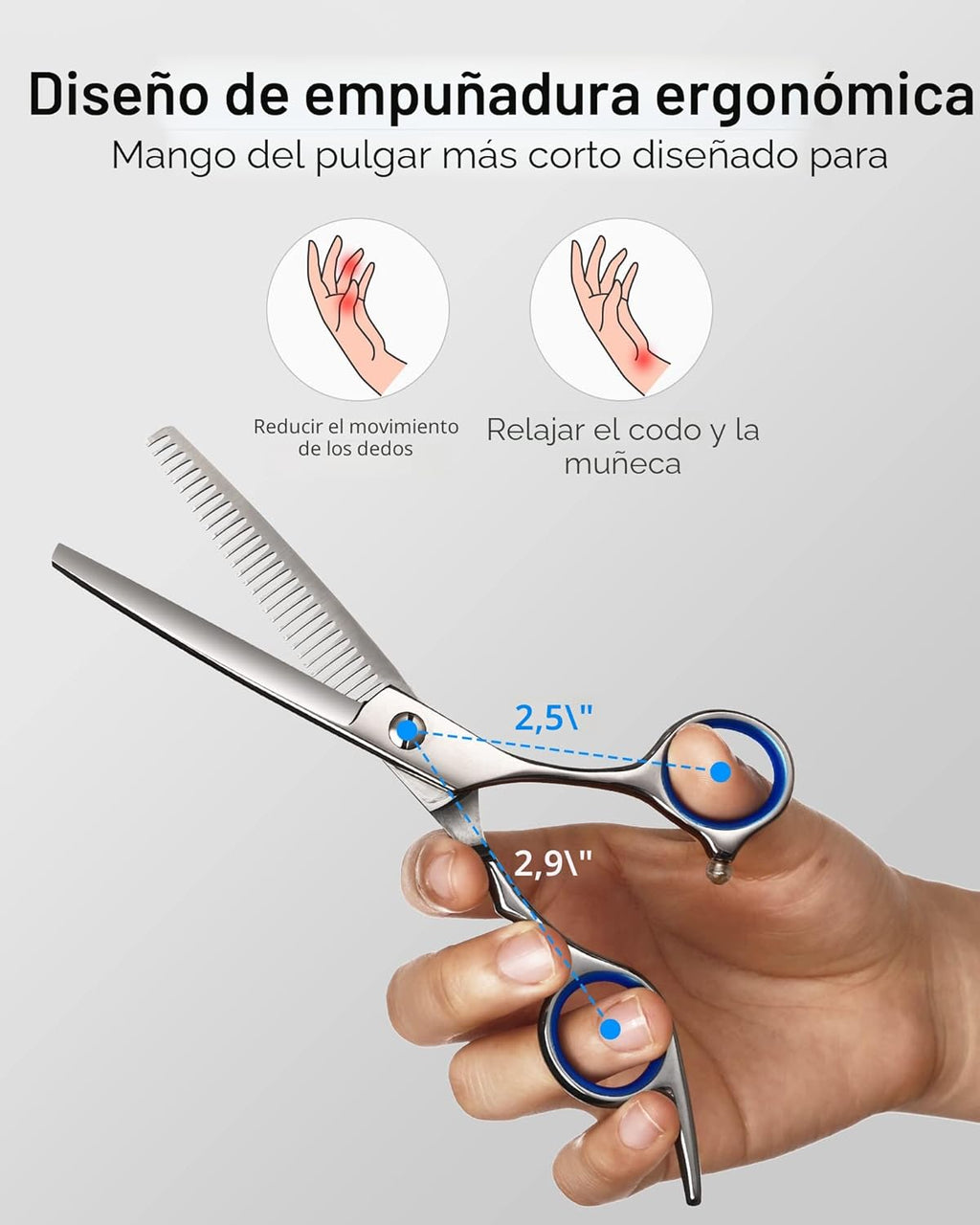 ULG Tijeras de corte de pelo, tijeras de barbería profesional, tije...