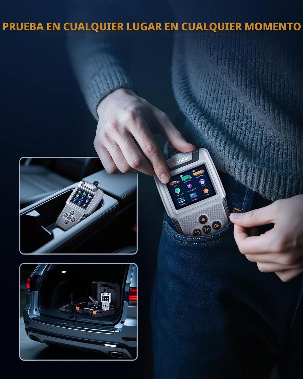 ANCEL BA101PRO - Probador de batería para automóvil, camión, SUV, R...