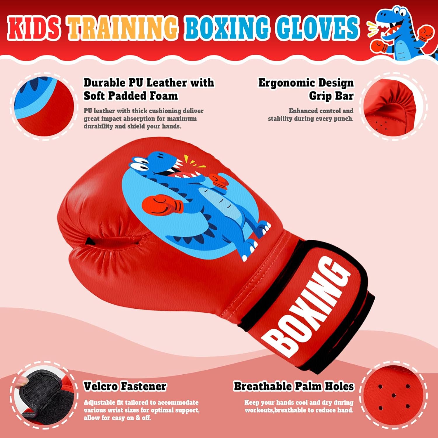 Guantes de boxeo para niños y niñas, guantes de entrenamiento de bo...