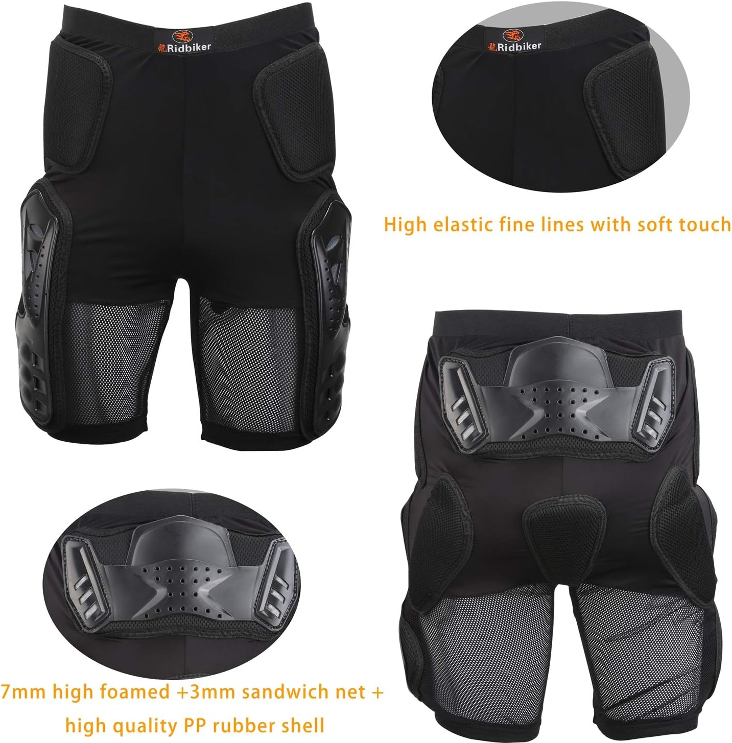 Almohadillas 3D para glúteos, pantalones cortos acolchados de prote...