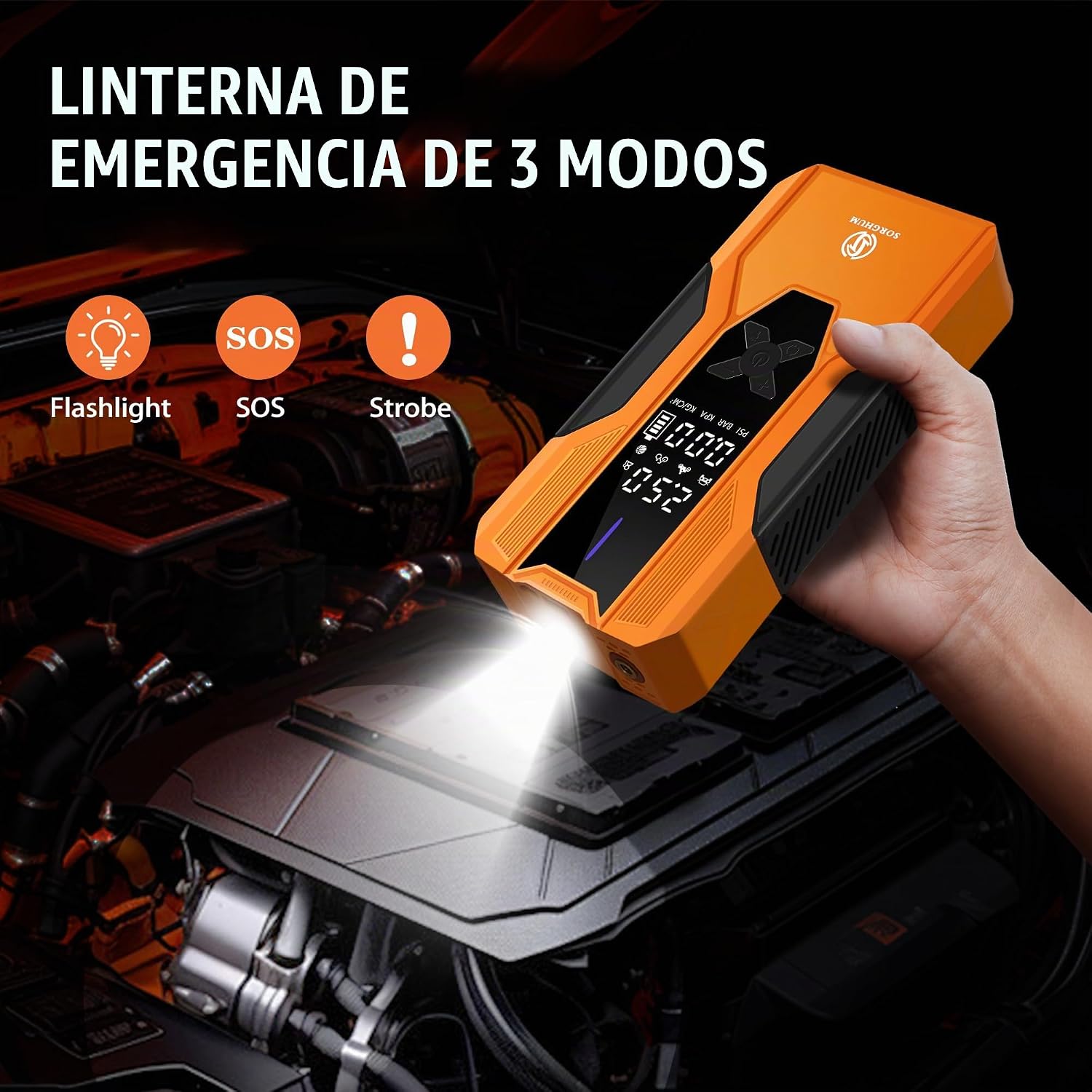 Arrancador de Batería Portátil Sorghum - Arrancador de Batería para...