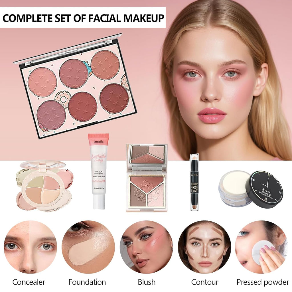 Kit completo de maquillaje de 34 piezas todo en uno para mujeres, i...