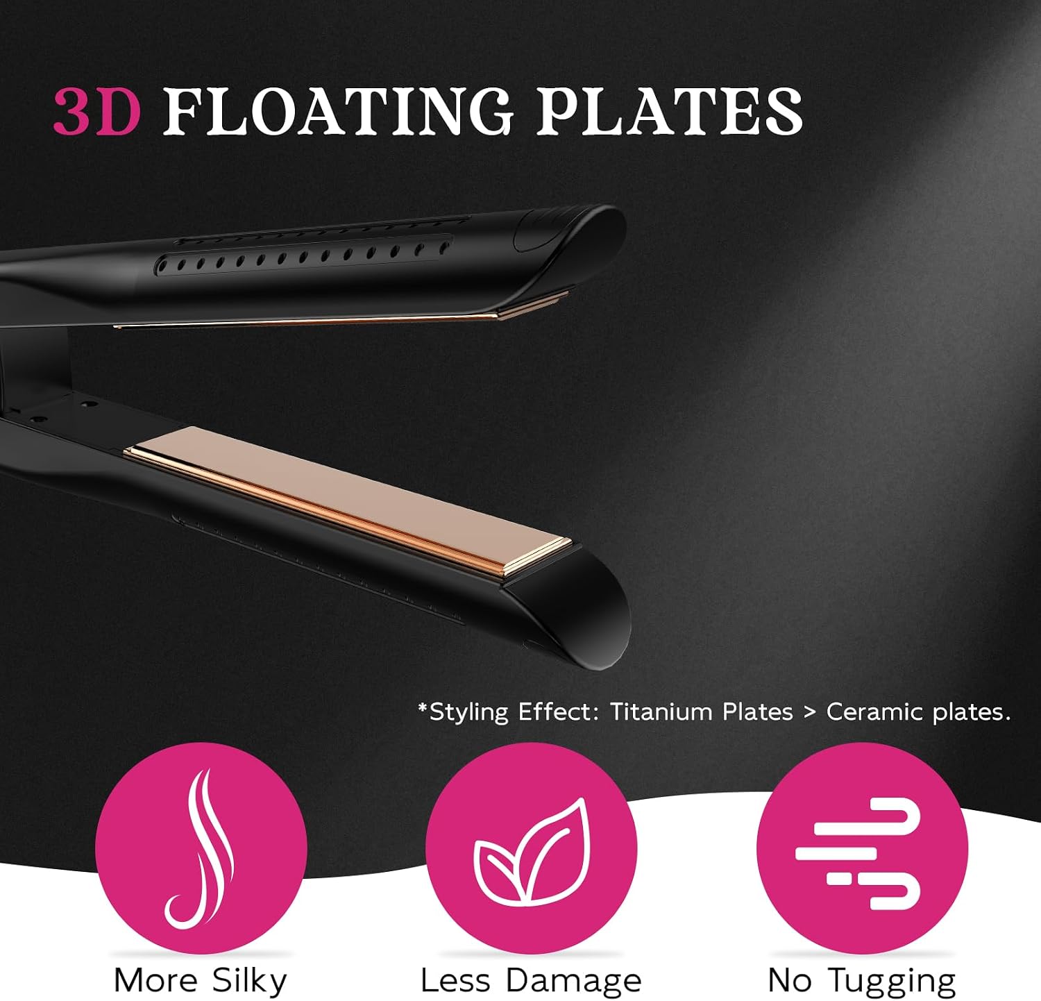 SKIMI Airflow Styler 2.0 Plancha de pelo de titanio y varita rizado...