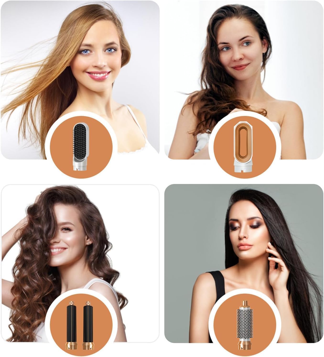 Cepillo secador de pelo 5 en 1, juego de cepillos secadores de ione...