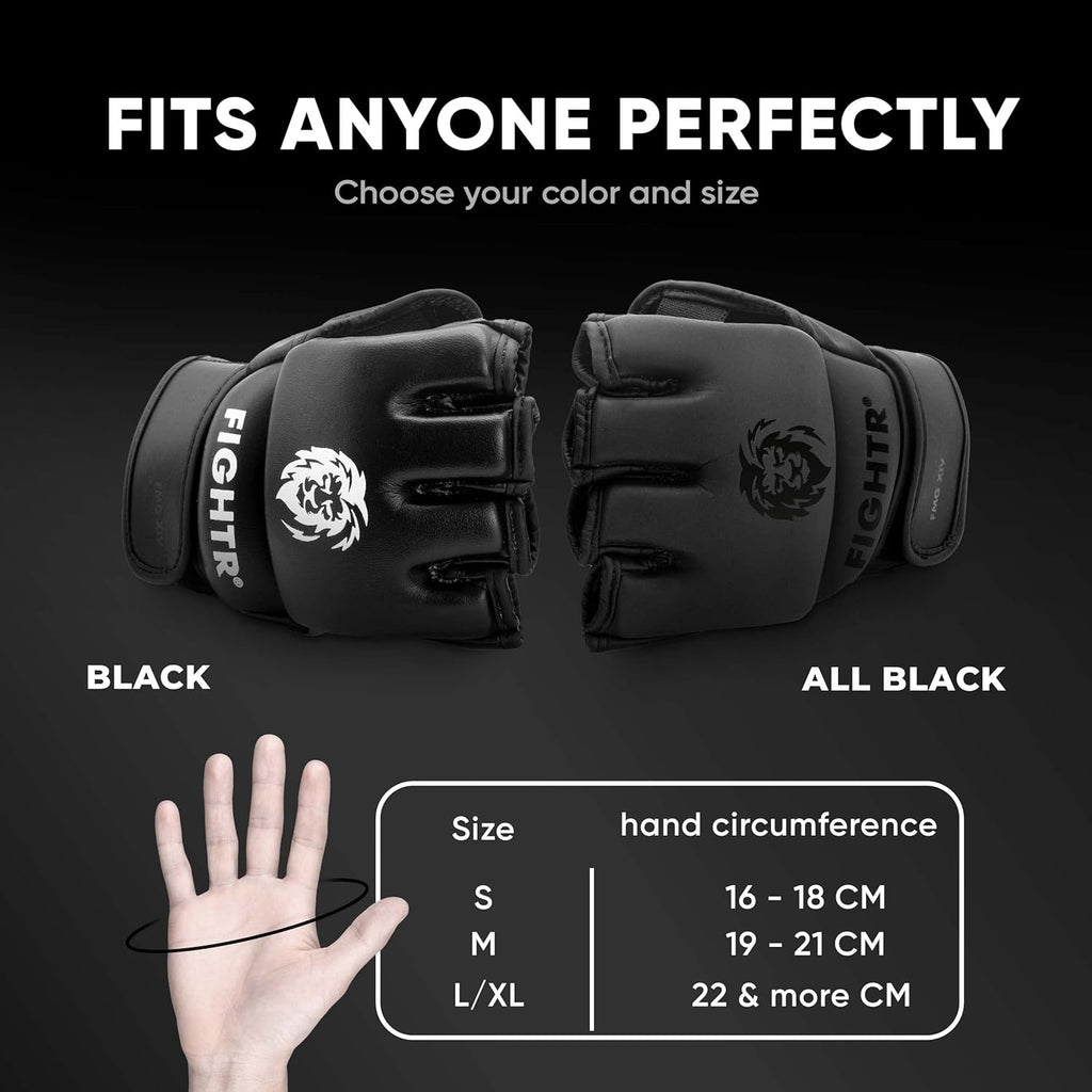 FIGHTR® Guantes Pro de MMA para Entrenamiento de Agarre y Sparring,...