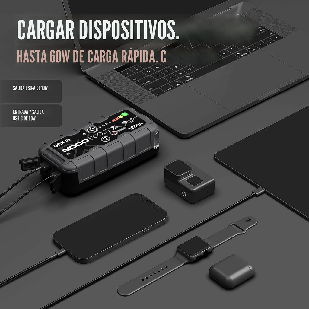 NOCO Boost X GBX45: Arrancador Ultraseguro de 1250 A \u2013 Paquete...