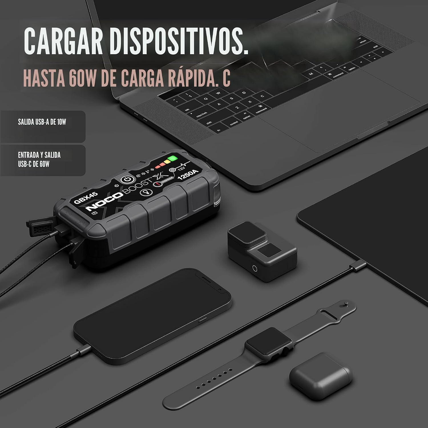 NOCO Boost X GBX45: Arrancador Ultraseguro de 1250 A \u2013 Paquete...