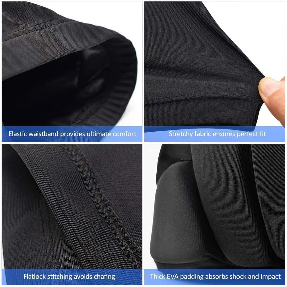 RANDDER - Pantalones cortos con almohadilla para el trasero para pa...