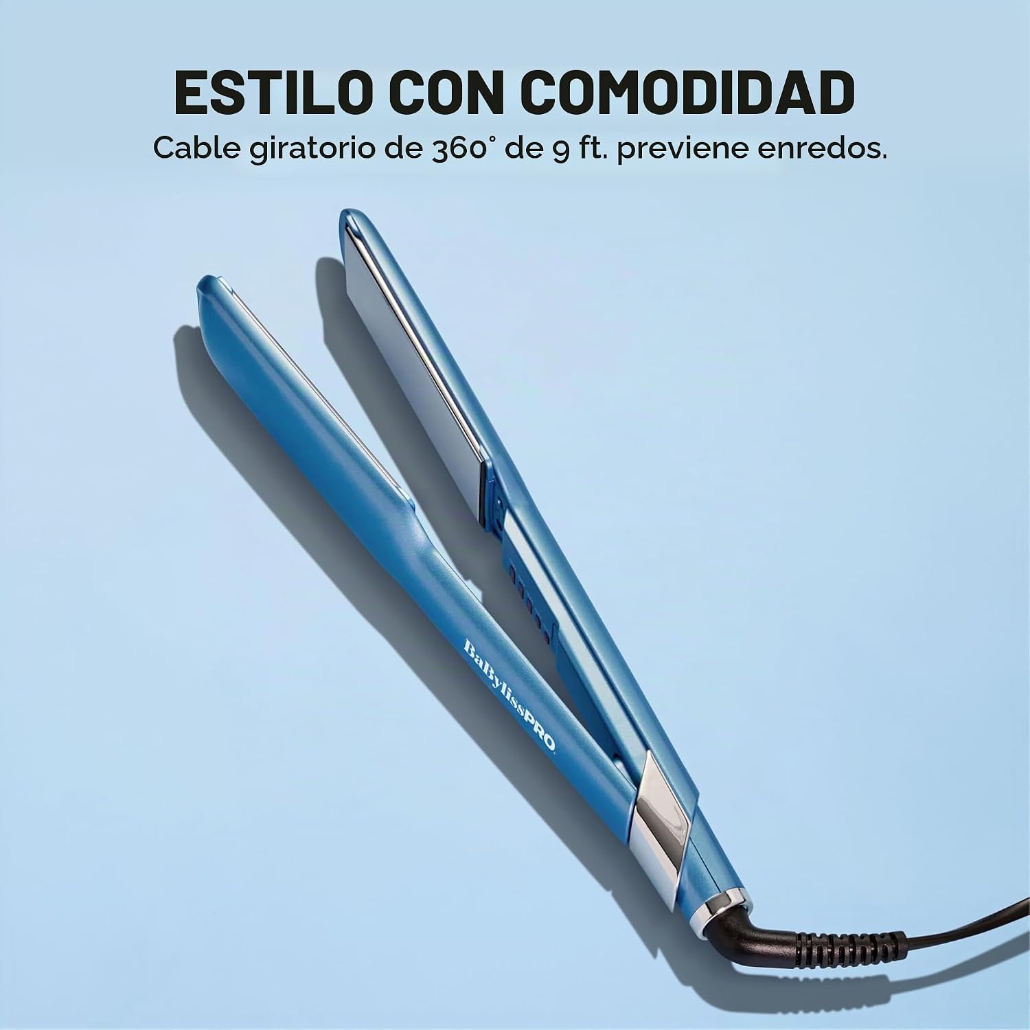 Plancha de pelo ultra elegante BabylissPRO Nano Titanium, plancha p...