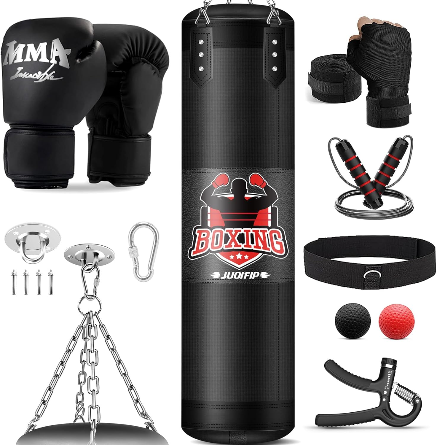 Juego de saco de boxeo para adultos, juego de saco de boxeo pesado...